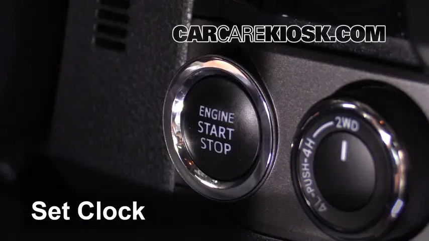 2016 Toyota Tacoma SR5 3.5L V6 Crew Cab Pickup Reloj Fijar hora de reloj